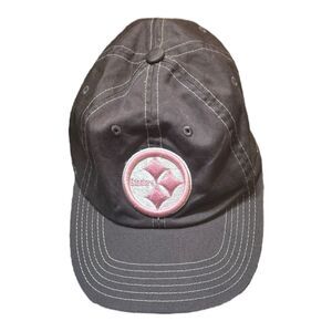 Pittsburgh Steelers Pink Logo Gray Baseball Cap